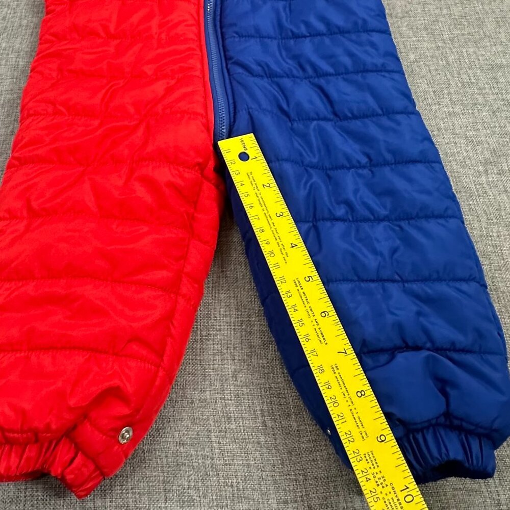 NEW!‎ First Impressions Baby Hooded Snowsuit Winter Jumpsuit Blue Red 18 months - Picture 6 of 14